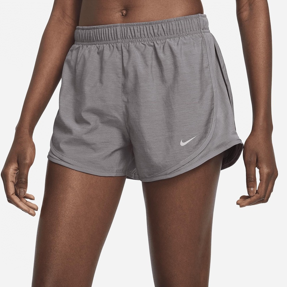 Nike Tempo Luxe Running Shorts Mesh Side Panels Heather Gray Womens S NWT - Picture 2 of 6